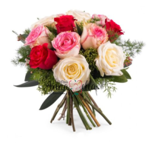 Delicado, romántico y lleno de vida. Este ramo transmite emociones auténticas a través de rosas en tonos variados intensos.